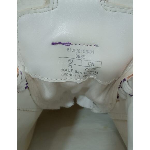 Zara Women's Sneakers Lace-Up Off White Purple Green Size EU 39 - Picture 9 of 11